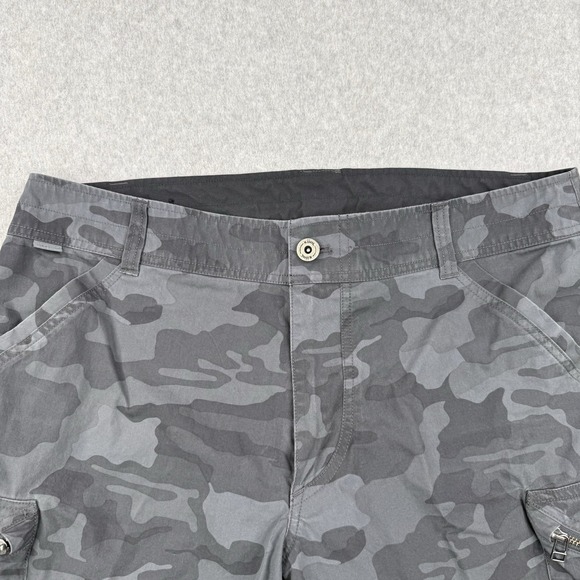 Kuhl Shorts Mens 36 Blue Gray Camo Ambush Cargo Tactical Utility Hiking Outdoor - Picture 2 of 16
